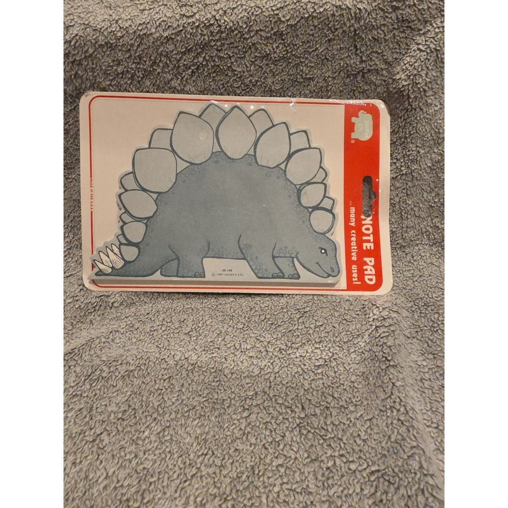 Vintage 1987 Shapes Etc SE-148 Stegosaurus Dinosaur Note Pad 50 Sheets